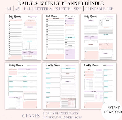 Daily & Weekly Planner Bundle