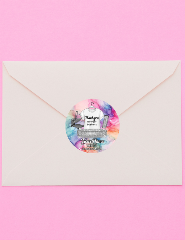 Pretty Pastels Cricut Custom Thank You Stickers