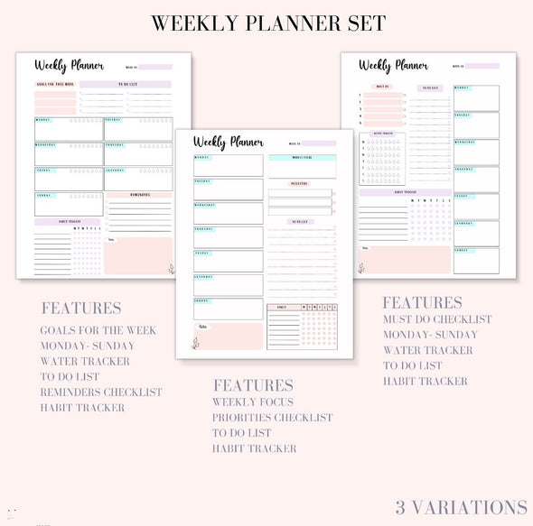 Daily & Weekly Planner Bundle