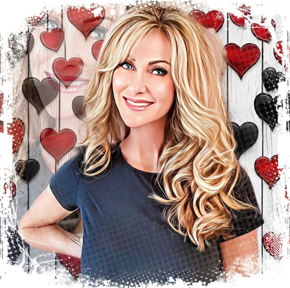 V-Day Cartoon Logo Portrait