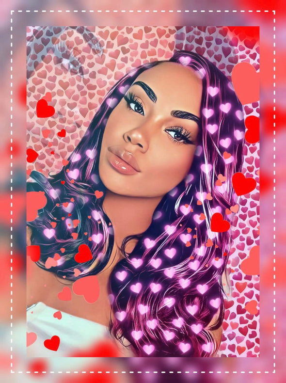 Valentines Cartoon Logo Portrait