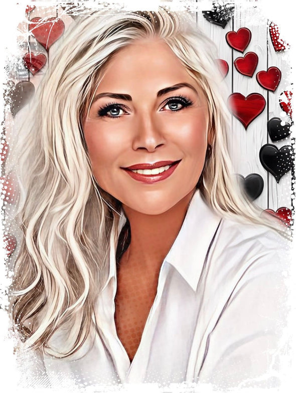 V-Day Cartoon Logo Portrait