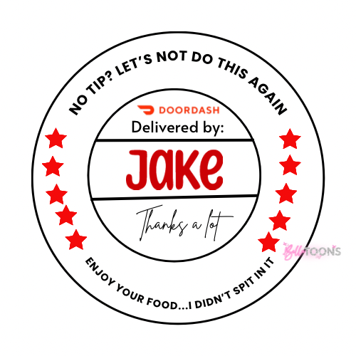 DoorDash Thank You Stickers
