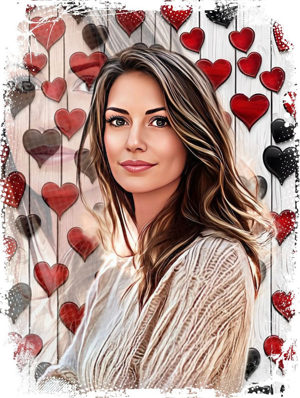 V-Day Cartoon Logo Portrait