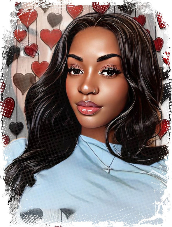 V-Day Cartoon Logo Portrait