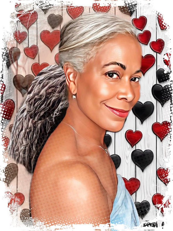 V-Day Cartoon Logo Portrait