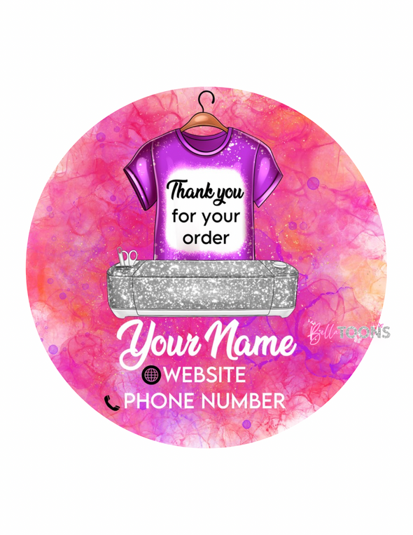 Purple Dreams Cricut Custom Thank You Stickers