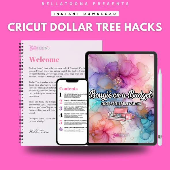 Bougie on a Budget: Cricut & Dollar Tree Crafting