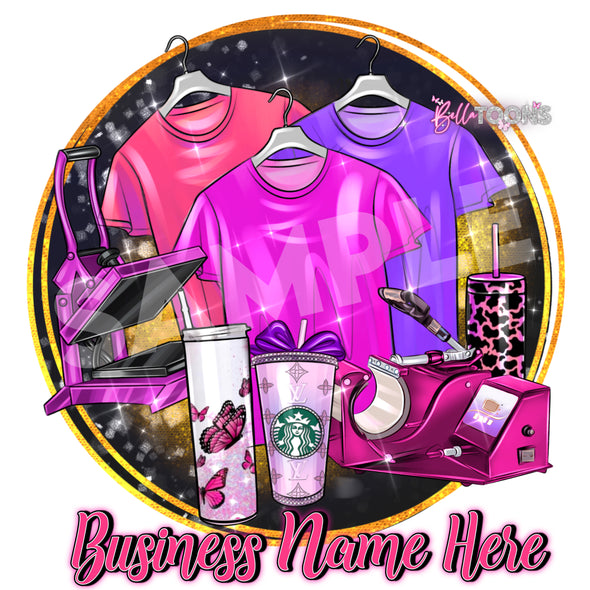 I Can Totally Make That! Business Logo Pink & Purple