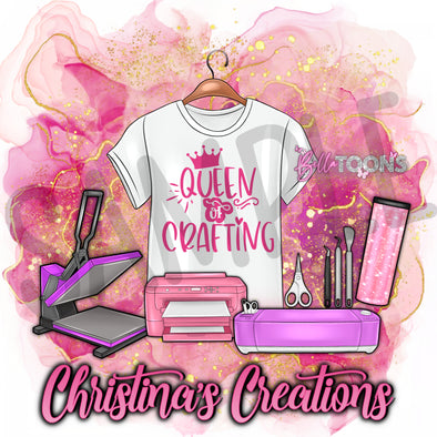 Queen Of Crafting Complete Cricut Lover Logo