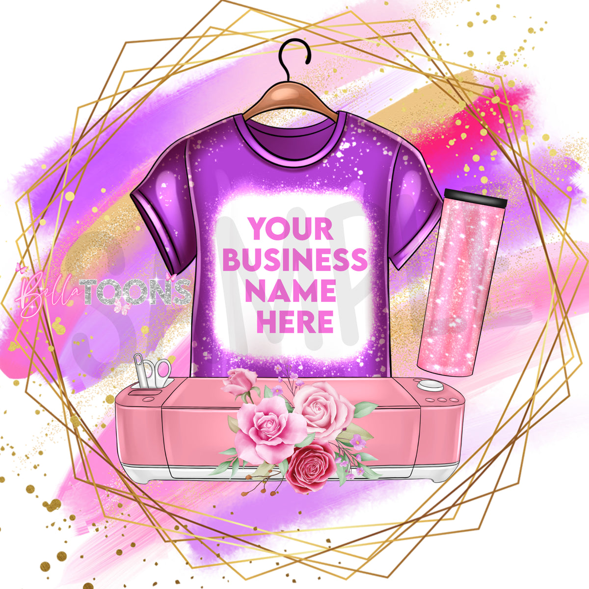 Purple Pink Cricut Lover Logo BellaToons Purple pink cricut lover logo bellatoons