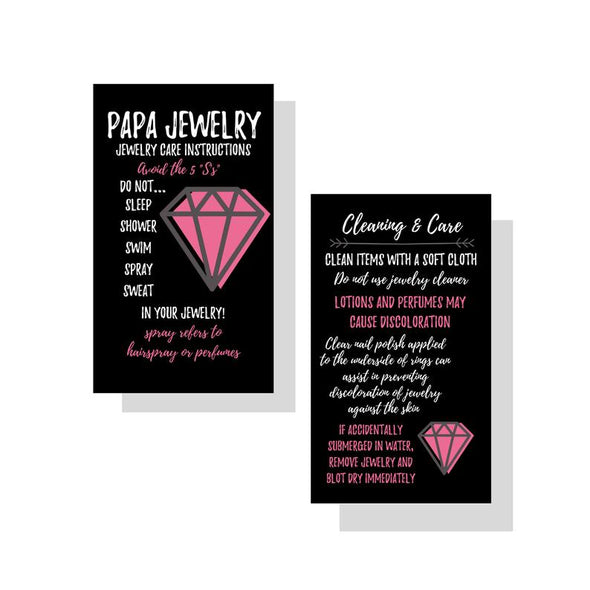 Jewelry Care Cleaning Cards