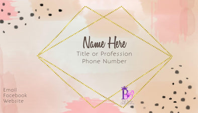 Pink Watercolor Business Cards