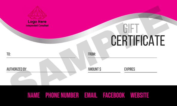 Pink Gift Certificate