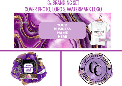 Purple 3x Branding Set