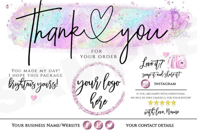 Pastel Thank You Cards