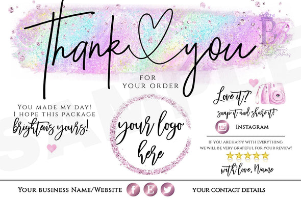 Pastel Thank You Cards