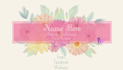 Pastel Flowers Business Cards