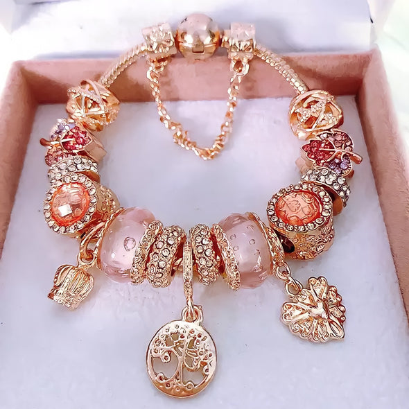 Rose Gold Charm Bracelet