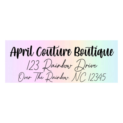 Rainbow Ombre Address Labels
