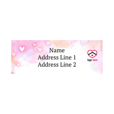 Embedded Hearts Address Labels