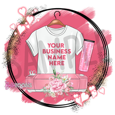 Pink Hearts Cricut Lover Logo