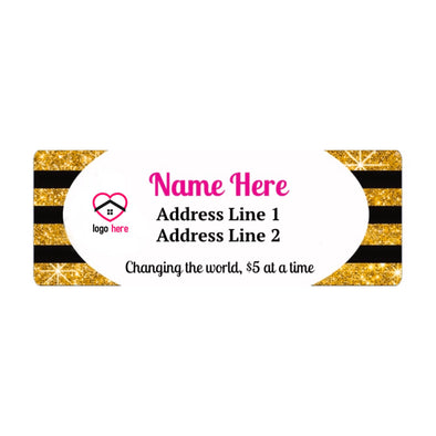 Gold & Black Address Labels