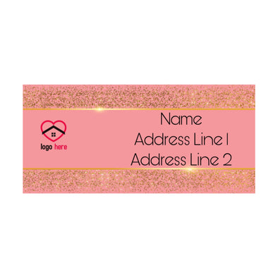 Pink Glitter Address Labels