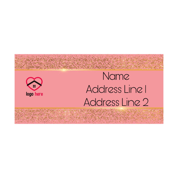 Pink Glitter Address Labels