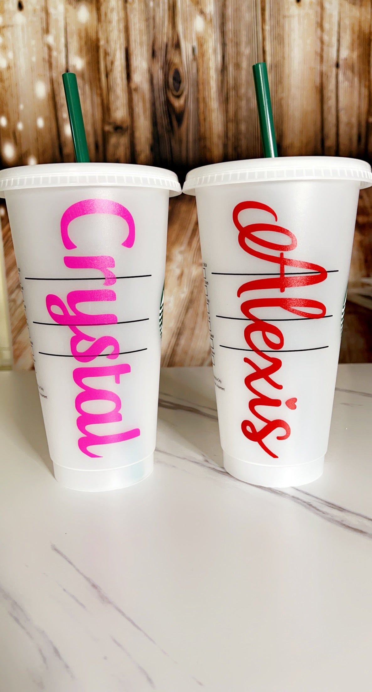 Starbucks Crystal Gold Tumbler Cup, Custom Starbucks Cup, Venti