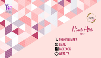 Pink Geometric Business Cards
