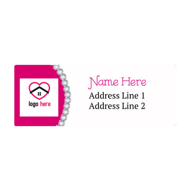 Pink & Diamonds Address Labels