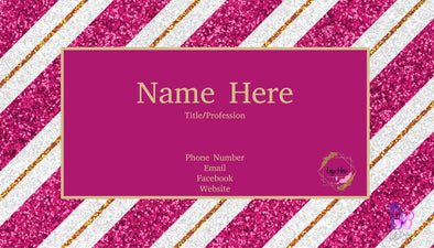 Pink & Gold Shimmer Business Cards