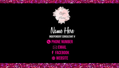 Pink Sparkles Business Cards