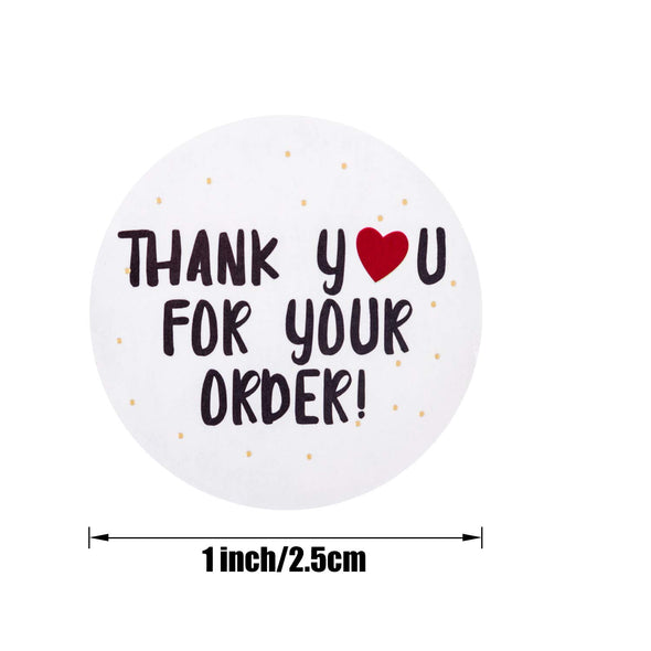 Heart Thank You Stickers