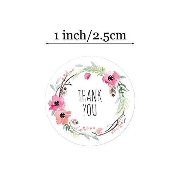 Pink Variety Thank You Stickers