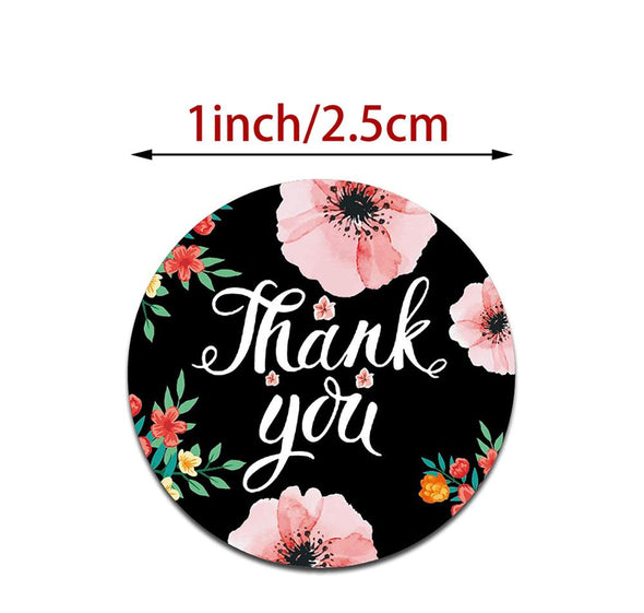 Floral Thank You Stickers