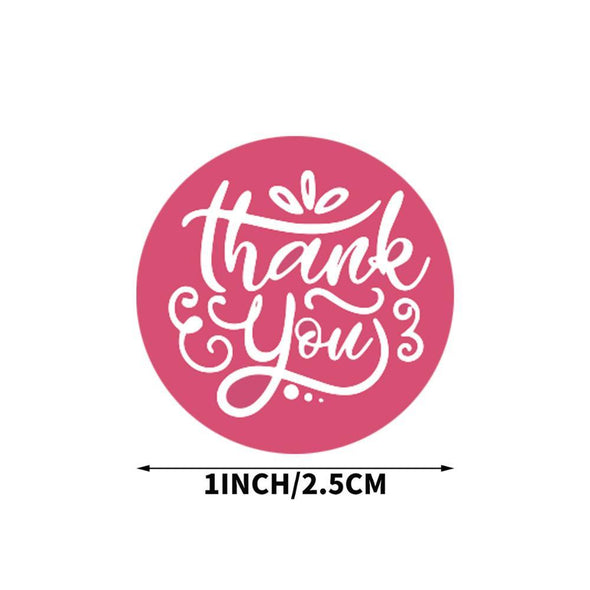 Pink Thank You Stickers